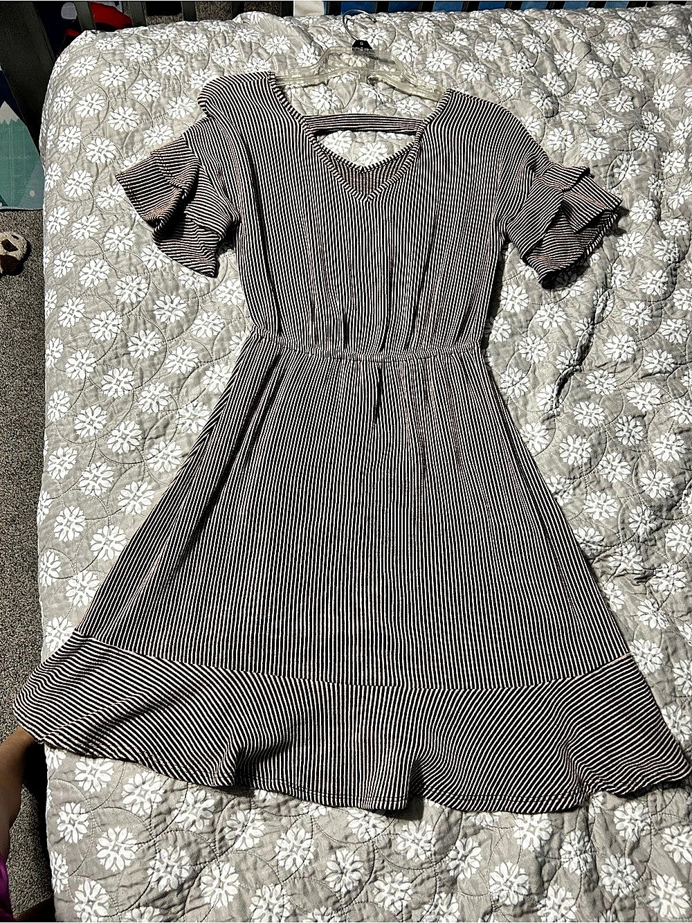 P.S. Love Striped Midi Dress Size Small
